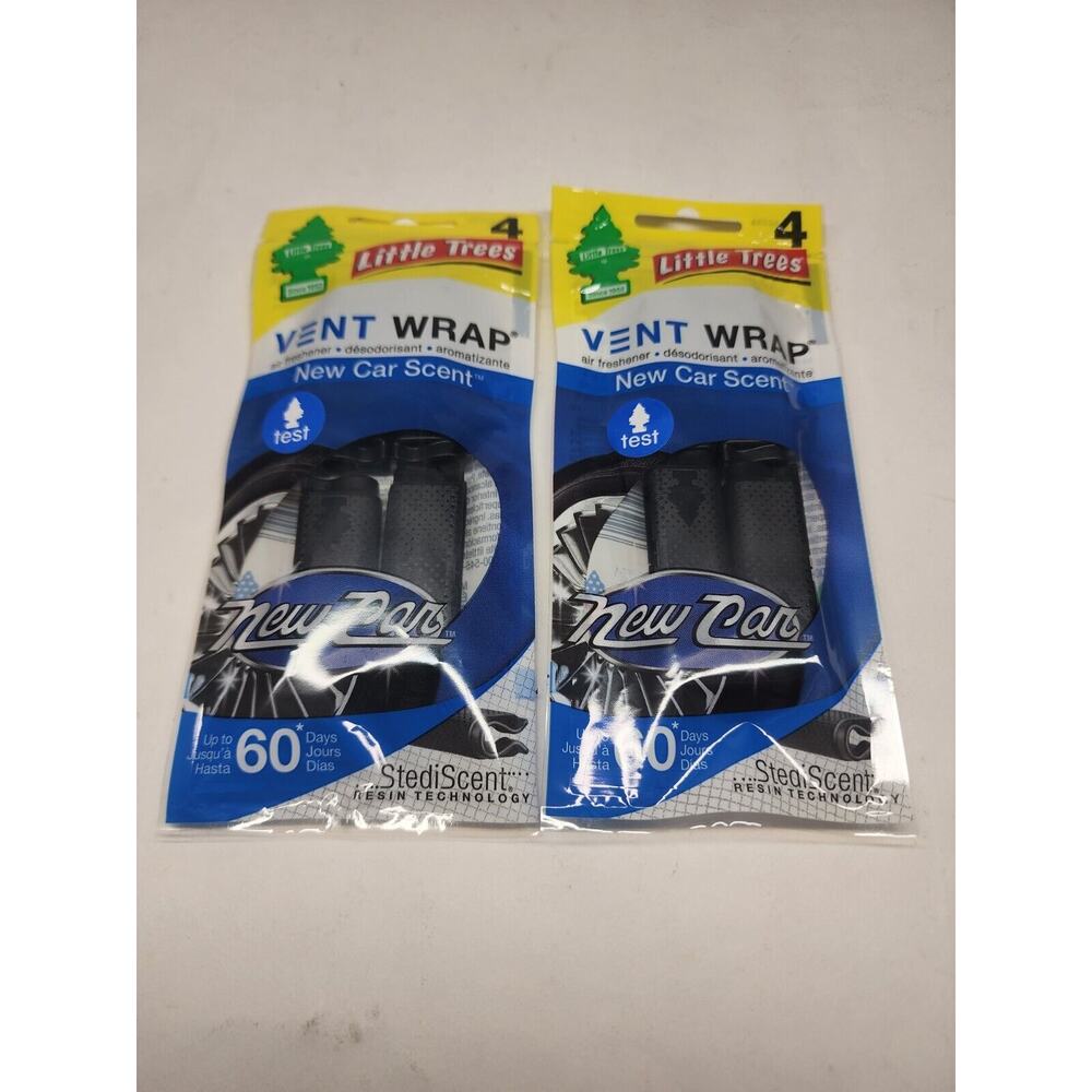 2 Pack of Little Trees Air Freshener Vent Wrap New Car Scent (8 Fresheners)